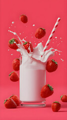 strawbery milk mockup

