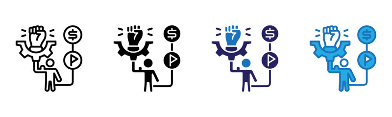 Ability Icon Multi Style Vector Illustration