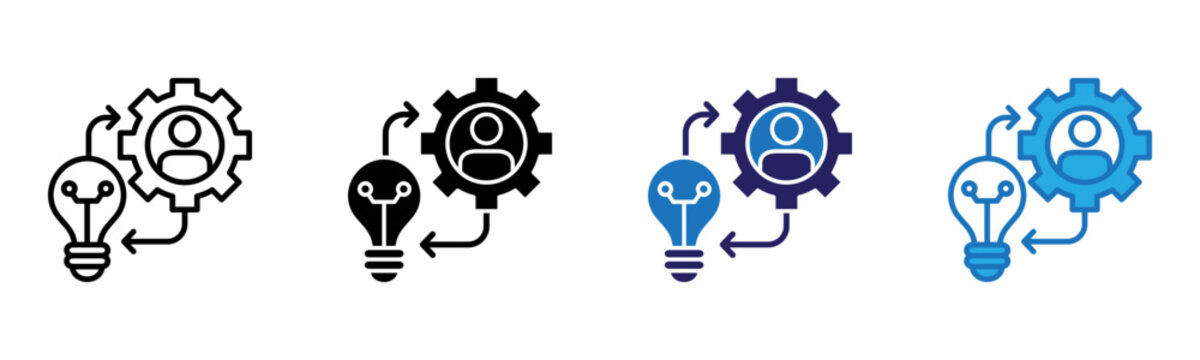 Skills Icon Multi Style Vector Illustration