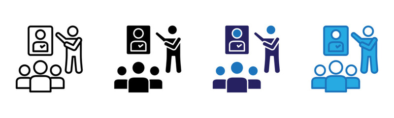 Hire Icon Multi Style Vector Illustration