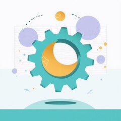 vector illustration of a gear