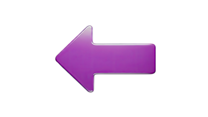 Glossy Purple Arrow Pointing Left
