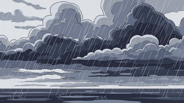 Stormy sky illustration