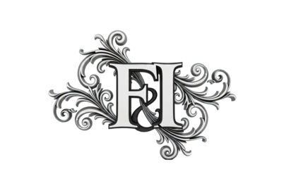 Monogram with Ornamental Flourishes