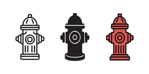 Emergency Fire Hydrant Icons Collection