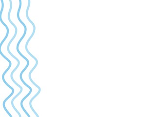 Vertical blue wavy line border on left side