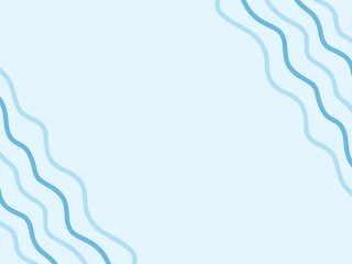 Soft blue background with wavy line corner accents