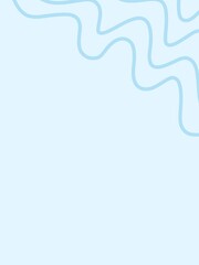 Minimal light blue wavy corner design on pale background