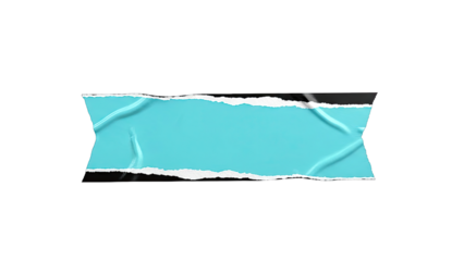 Torn Blue Tape on Black Background