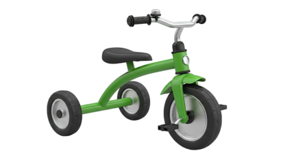 Green Children's Tricycle with Bell