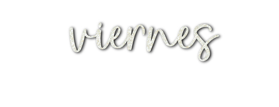 Viernes handwritten calligraphy text isolated
