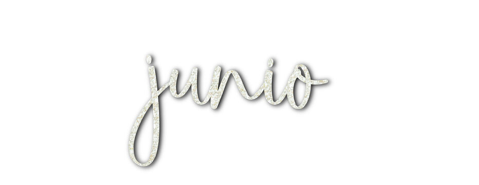 Junio handwritten calligraphy text isolated