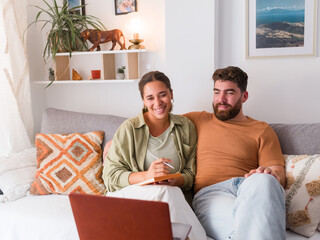 Couple enjoying virtual consultation with specialist 
