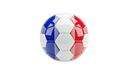 Soccer ball with French flag colors