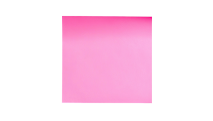 A vibrant pink square floats against a stark black background, showcasing a smooth color gradient