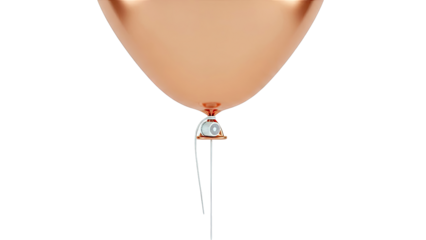 Rose Gold Balloon with White String and Cap
