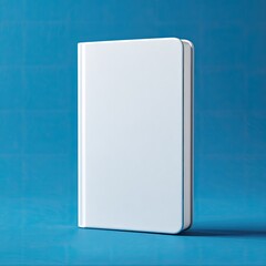 Blank white book on teal background (2)