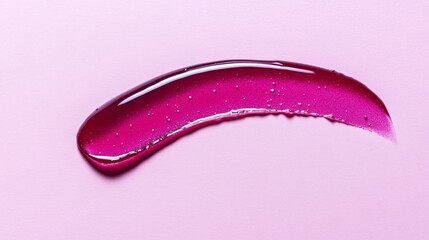 Pink translucent smear on pastel background