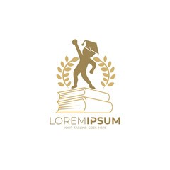 student logo and book design education, smart logos