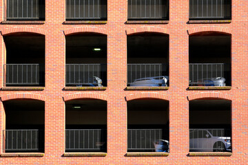 brick parking garage