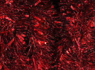 Glitzy red holiday decoration material