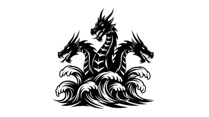 Obraz premium Tribal Dragon Emblem