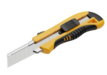 Utility Knife with Yellow Handle.