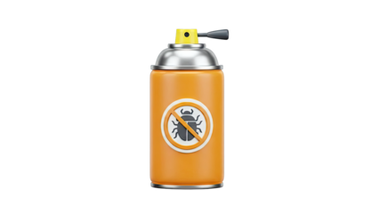 Pest Control Spray Can with Bug Symbol