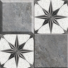 rough stone texture combined with star patterns