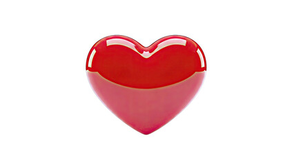 Fototapeta premium Glossy Red Heart Shape