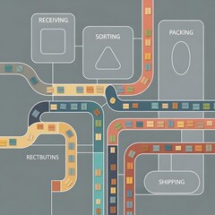 Warehouse Logistics and Distribution Process Flow Diagram.