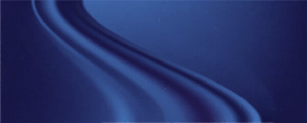 Navy blue silk satin. Silky shiny fabric. Dark luxury background with space for design. Banner. Wide. Long. Panoramic. Template. Empty. Flat lay, top view table.vector Eps10