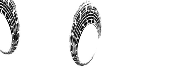 Tire tread marks, drift, motorsport, motocross, rally, tread mark with skid, grinding, splash effect. Graphic set of tire treads, wheel texture, car racing. Eps10