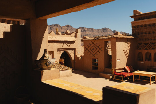 Rooftop Lounge Area in Traditional Kasbah