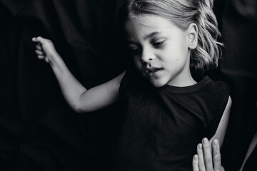 Capturing a Moment of Family Intimacy in Black and White