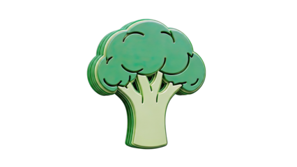 Layered Green Broccoli Icon