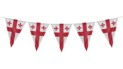 Celebrate Georgia with this festive bunting of Georgian flags, perfect for national holidays and cultural events