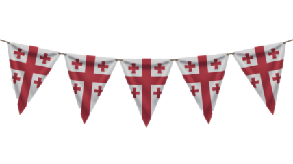 Celebrate Georgia with festive flag bunting for holidays, parties, and patriotic events! Show your Georgian pride now