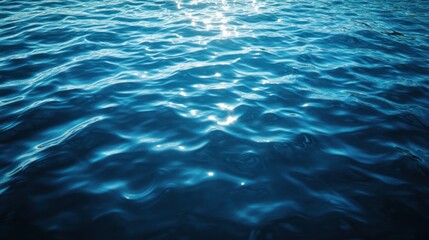 Rippled Ocean Surface Sunlight Glints