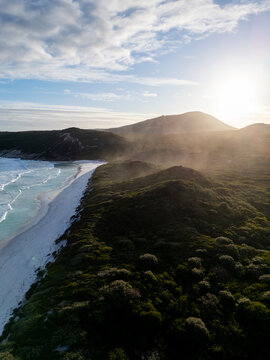 Sea mist at Hellfire Bay. Esperance. Western Australia.