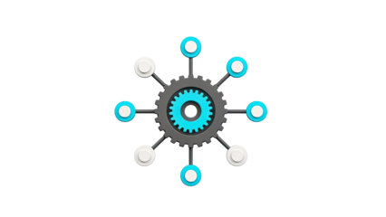 Abstract Gear and Network Connection