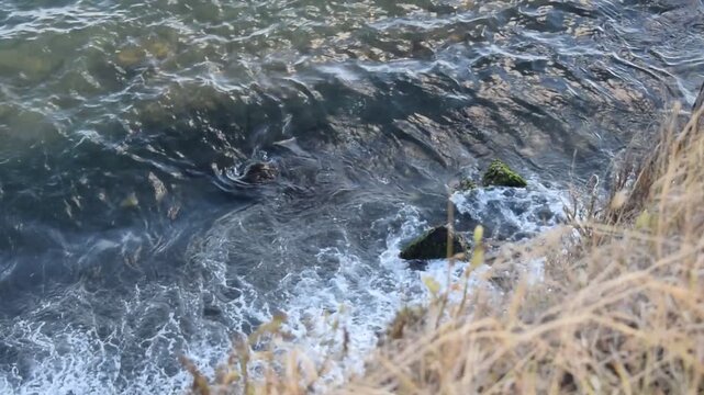 Waves at the Caribbean Beach, St. Kitts and Nevis