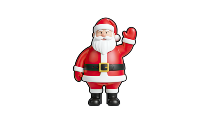 3D Cartoon Santa Claus Waving