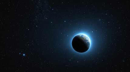 Distant earth-like exoplanet in a star-filled galaxy