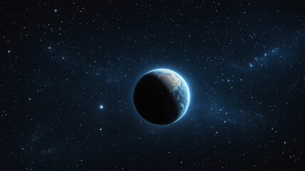 Distant earth-like exoplanet in a star-filled galaxy