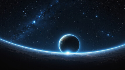 Distant earth-like exoplanet in a star-filled galaxy