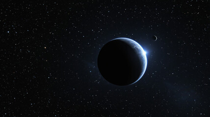 Distant earth-like exoplanet in a star-filled galaxy