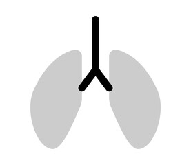 シンプルな肺のアイコンイラスト　ベクター