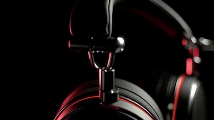 Stylish Headphones in Dramatic Lighting for Music Lovers.