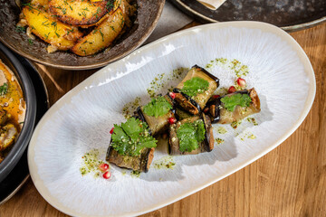 Georgian Eggplant Rolls With Walnut Filling